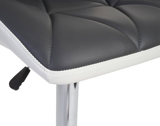 Cosmo Casa - Barkruk - In hoogte verstelbaar - Kunstleer - Grijs