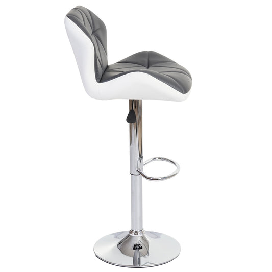 Cosmo Casa - Barkruk - In hoogte verstelbaar - Kunstleer - Grijs