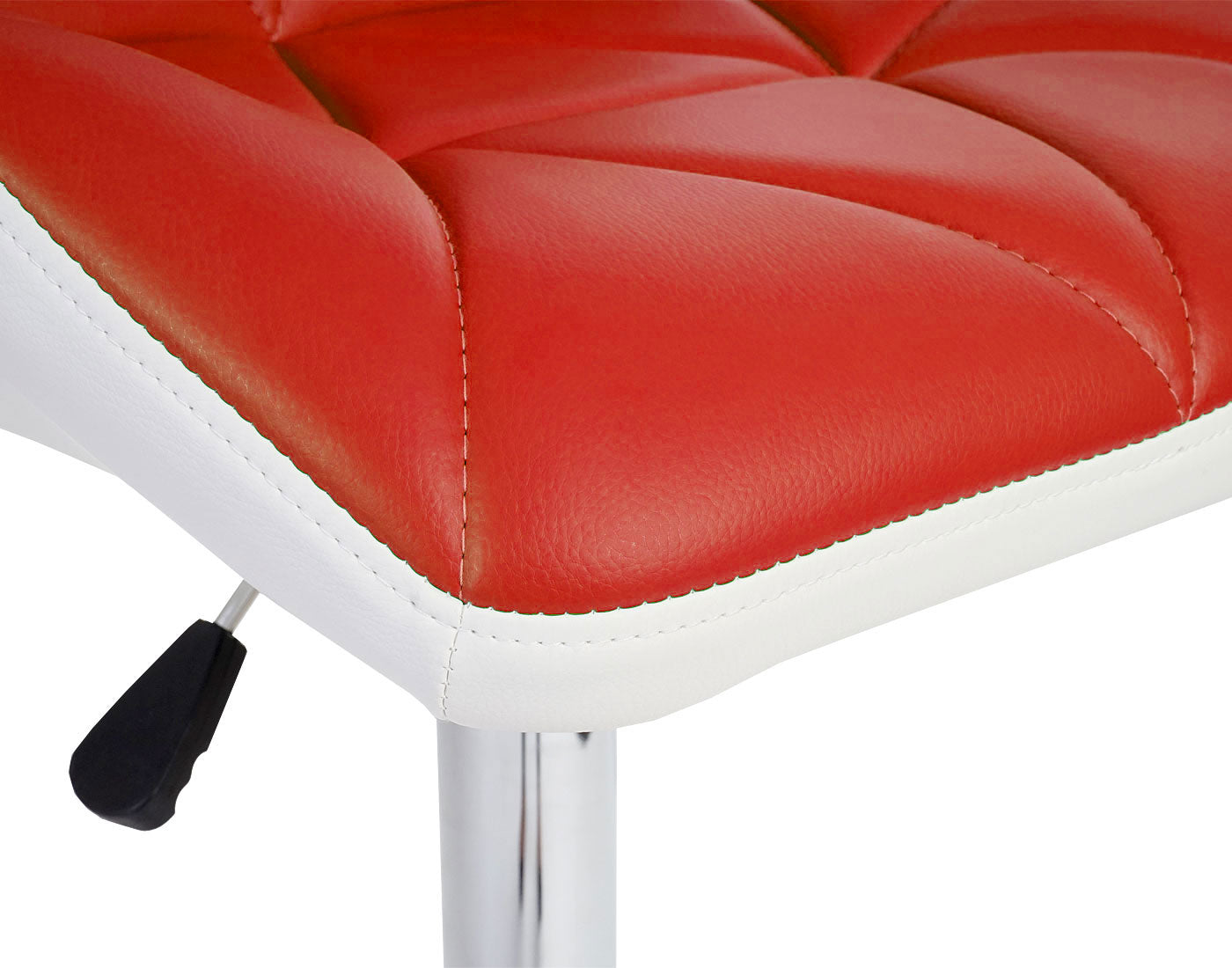 Cosmo Casa - Barkruk - In hoogte verstelbaar - Kunstleer - Rood