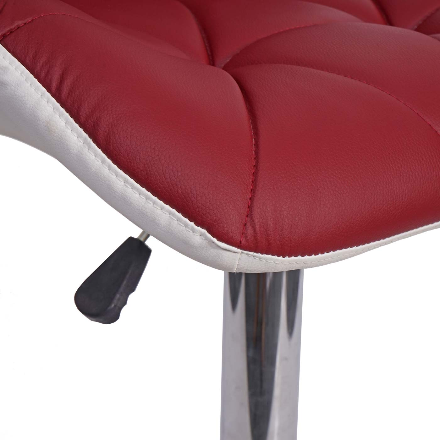 Cosmo Casa - Barkrukken set van 2 - In hoogte verstelbaar - Kunstleer - Bordeauxrood