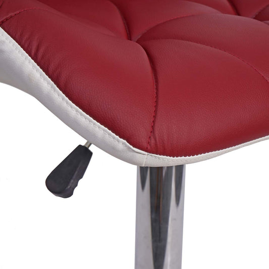 Cosmo Casa - Barkrukken set van 2 - In hoogte verstelbaar - Kunstleer - Bordeauxrood