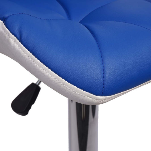 Cosmo Casa - Barkrukken set van 2 - In hoogte verstelbaar - Kunstleer - Blauw