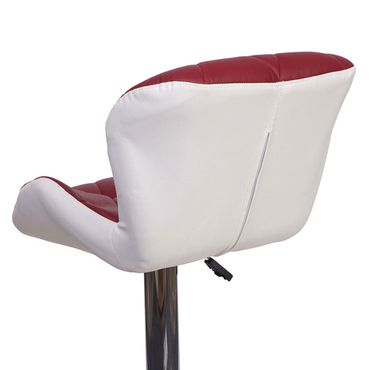 Cosmo Casa - Barkruk - In hoogte verstelbaar - Kunstleer - Bordeauxrood