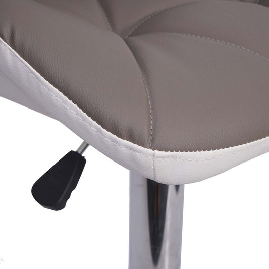 Cosmo Casa - Barkruk - In hoogte verstelbaar - Kunstleer - Taupegrijs