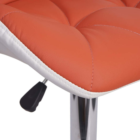 Cosmo Casa - Barkruk - In hoogte verstelbaar - Kunstleer - Terracotta