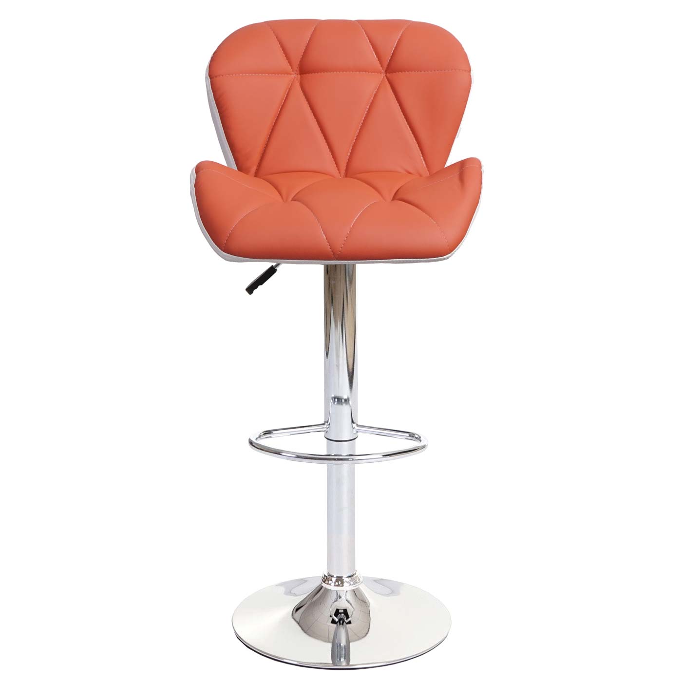 Cosmo Casa - Barkruk - In hoogte verstelbaar - Kunstleer - Terracotta