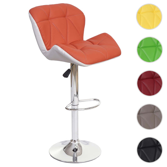 Cosmo Casa - Barkruk - In hoogte verstelbaar - Kunstleer - Terracotta