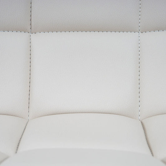 Cosmo Casa - Eetkamerstoel - In Hoogte Verstelbare Keukenstoel - Kunstleer - Crème