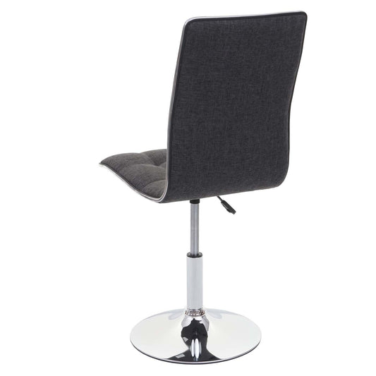 Cosmo Casa - Eetkamerstoel - In Hoogte Verstelbare Keukenstoel - Stof - Grijs