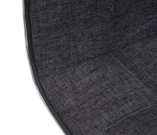 Cosmo Casa - Eetkamerstoel - In Hoogte Verstelbare Keukenstoel - Stof - Grijs