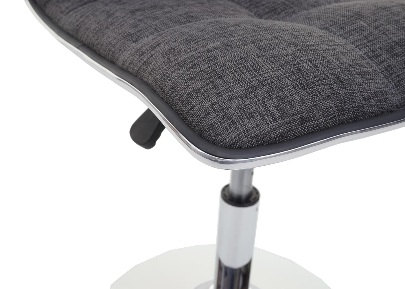 Cosmo Casa - Eetkamerstoel - In Hoogte Verstelbare Keukenstoel - Stof - Grijs