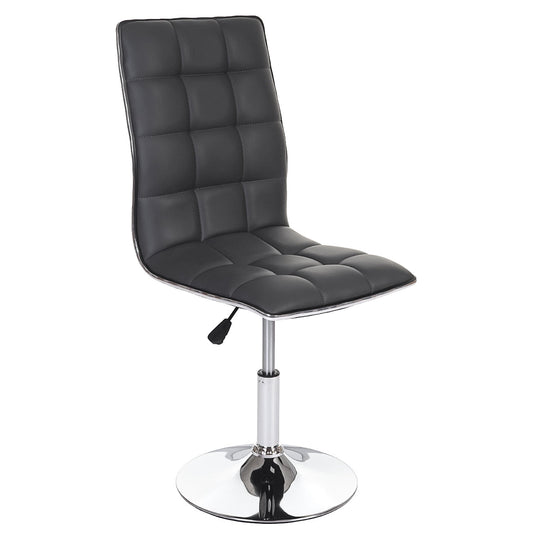 Cosmo Casa - Eetkamerstoel - In Hoogte Verstelbare Keukenstoel - Kunstleer - Grijs