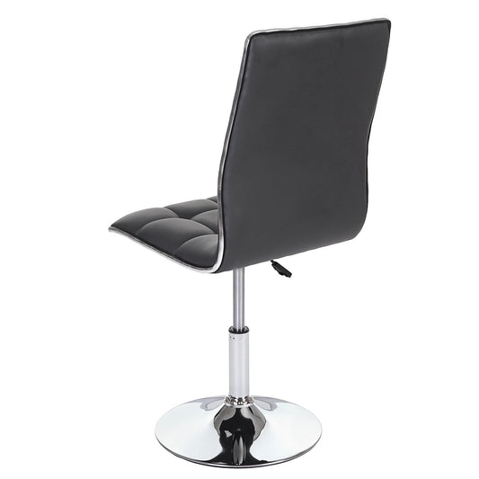 Cosmo Casa - Eetkamerstoel - In Hoogte Verstelbare Keukenstoel - Kunstleer - Grijs