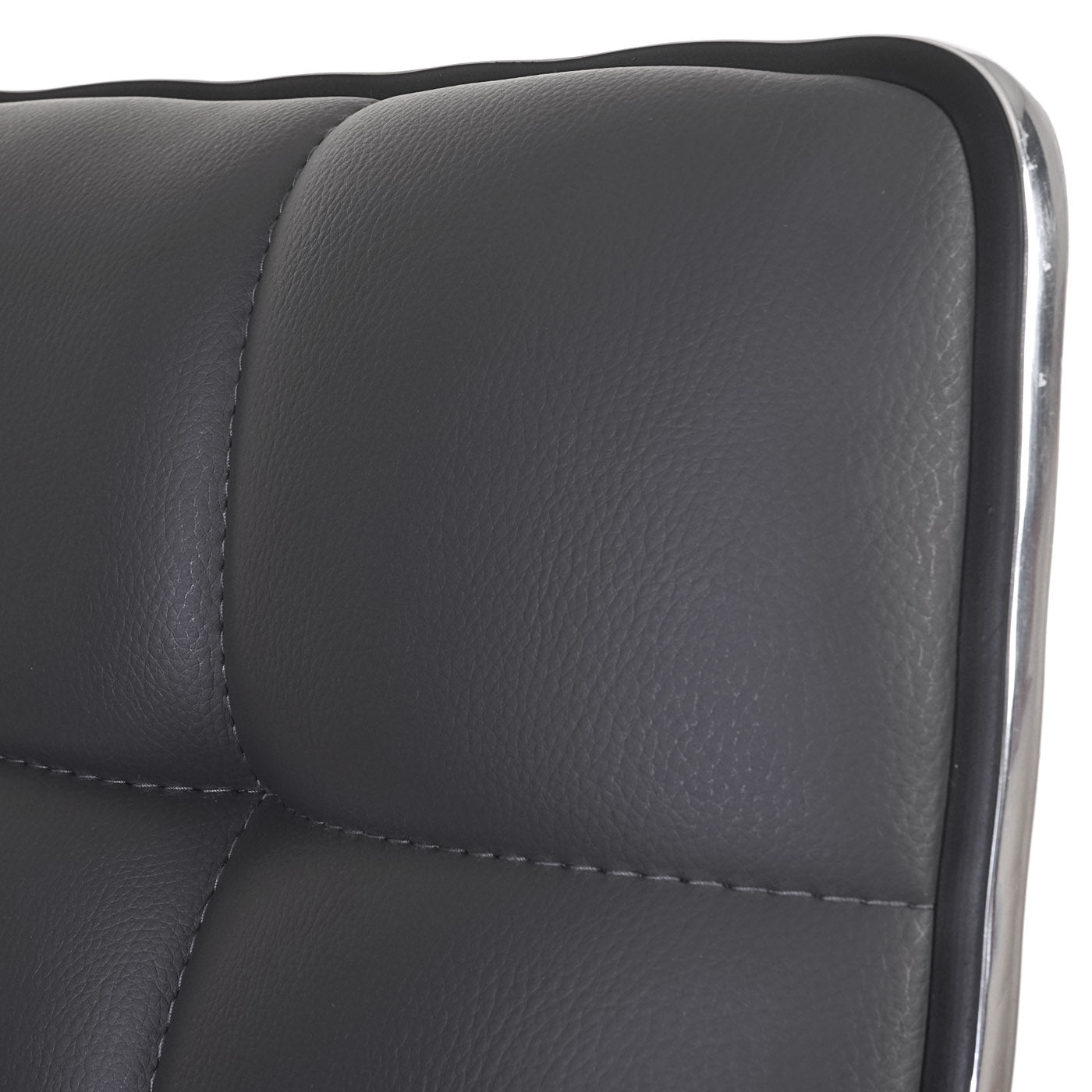 Cosmo Casa - Eetkamerstoel - In Hoogte Verstelbare Keukenstoel - Kunstleer - Grijs