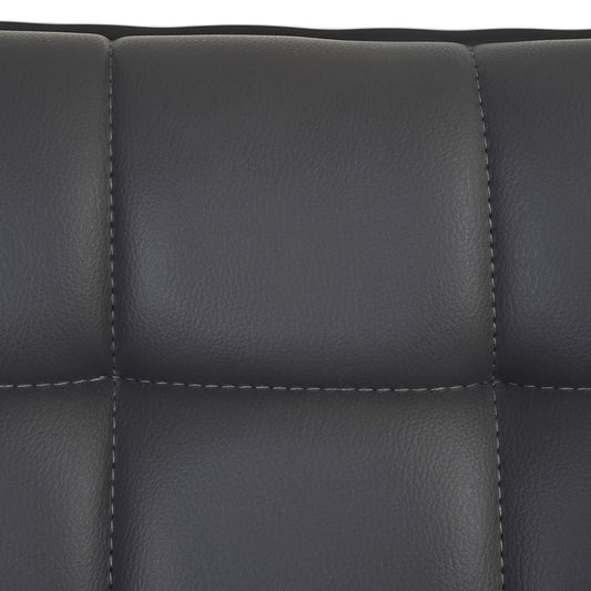 Cosmo Casa - Eetkamerstoel - In Hoogte Verstelbare Keukenstoel - Kunstleer - Grijs