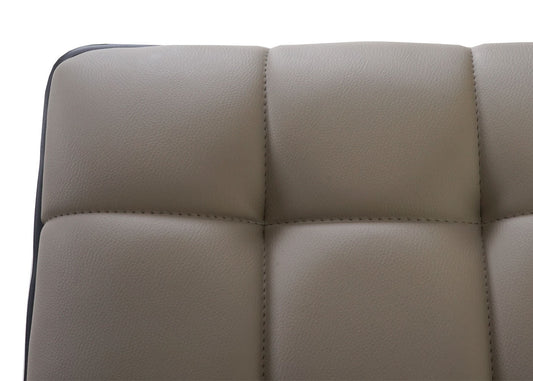 Cosmo Casa - Eetkamerstoel - In Hoogte Verstelbare Keukenstoel - Kunstleer - Taupegrijs