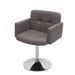 Cosmo Casa - Eetkamerstoel - Draaistoel - Imitatieleer - Taupegrijs - Chroom