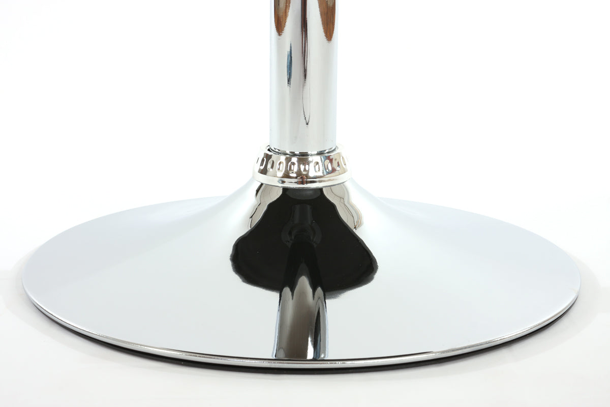 Cosmo Casa - Eetkamerstoel - Draaistoel - Imitatieleer - Taupegrijs - Chroom