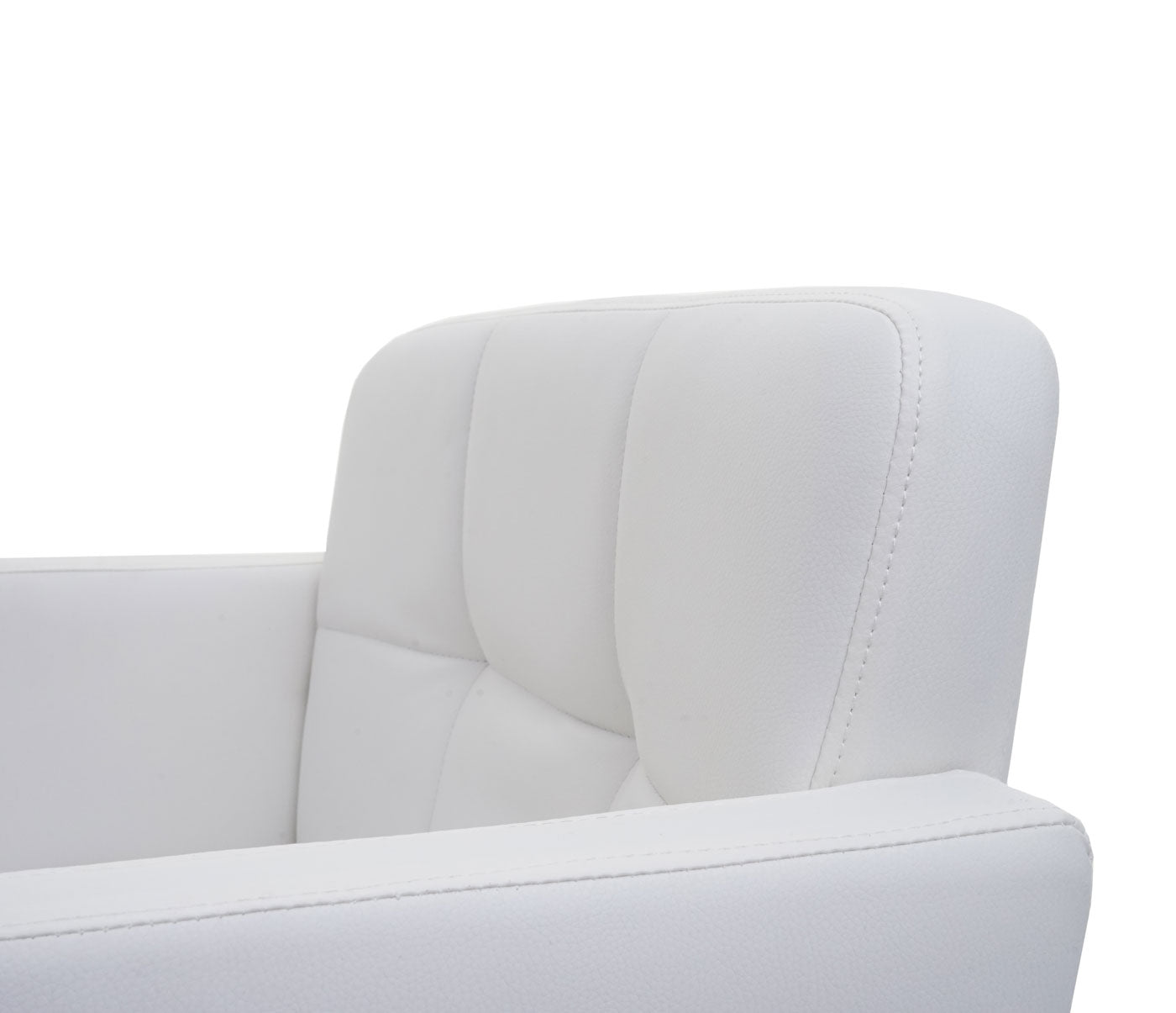 Cosmo Casa - Eetkamerstoel - Draaistoel - Imitatieleer - Wit - Chroom