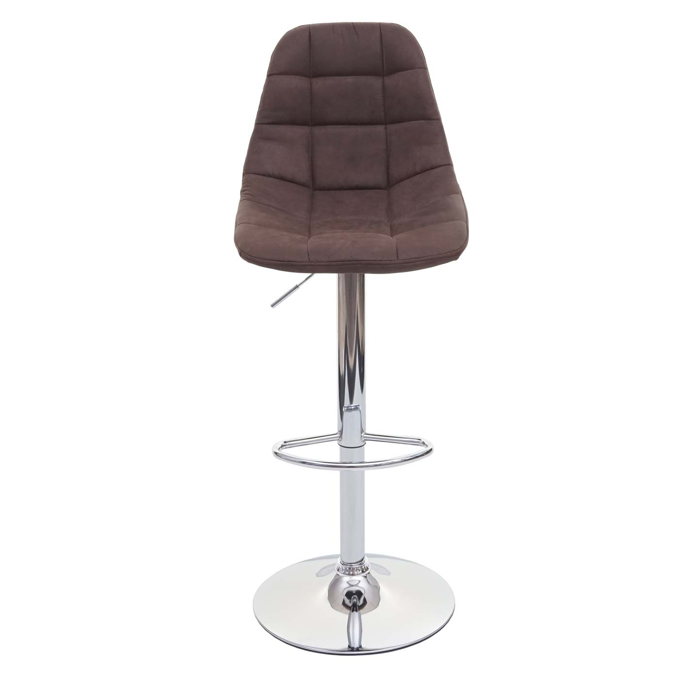 Cosmo Casa - Set van 2 Barkrukken - Counterkrukken - Textiel - Donkerbruin