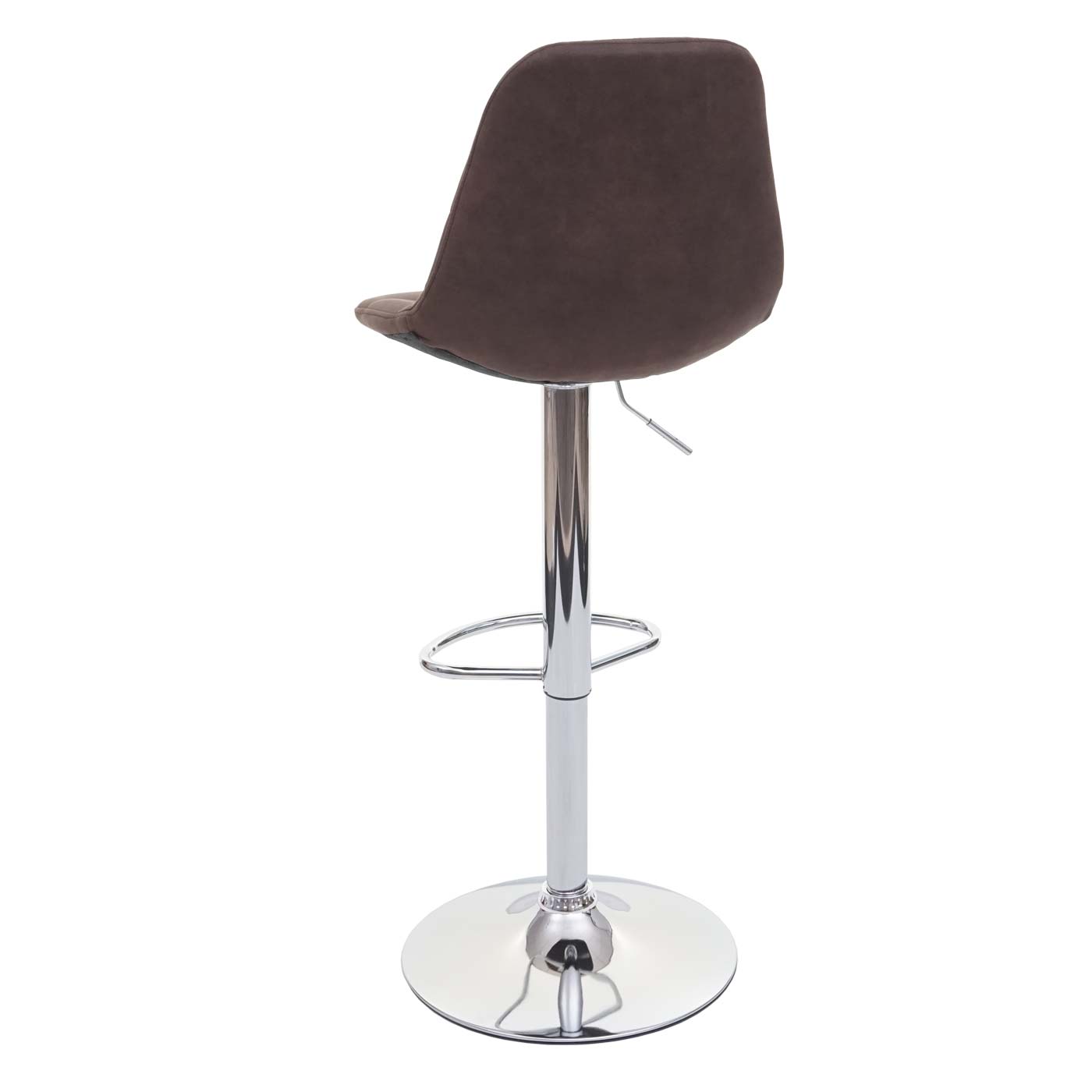 Cosmo Casa - Set van 2 Barkrukken - Counterkrukken - Textiel - Donkerbruin