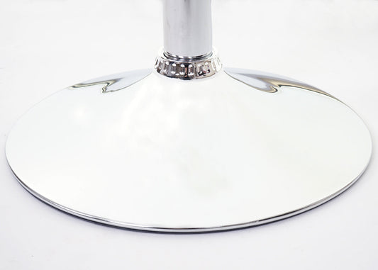 Cosmo Casa - Barkruk - Barkruk met Chroom Onderstel - Stof - Grijs