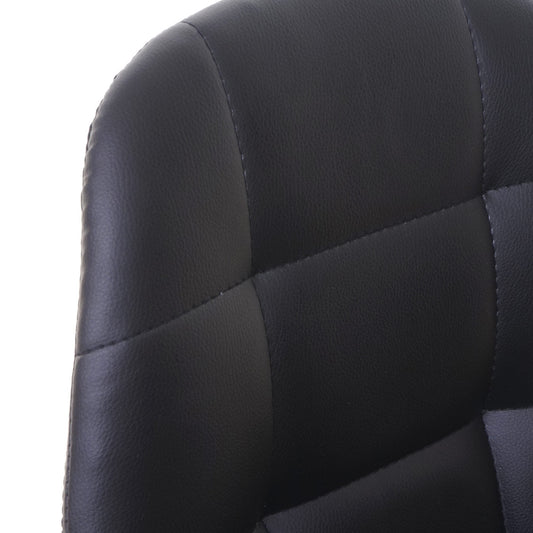 Cosmo Casa - Barkruk - Barkruk met Chroom Onderstel - Imitatieleer - Zwart