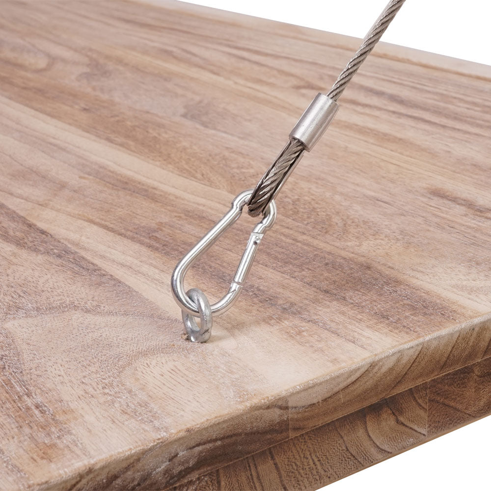 Cosmo Casa - Wandtafel opklapbaar - Wandplanktafel met plank - Massief hout - 120 x 60 cm