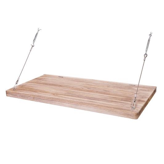 Cosmo Casa - Wandtafel opklapbaar - Wandplanktafel met plank - Massief hout - 100 x 50 cm