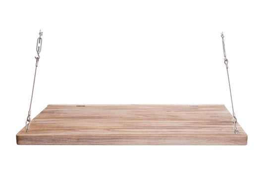 Cosmo Casa - Wandtafel opklapbaar - Wandplanktafel met plank - Massief hout - 100 x 50 cm