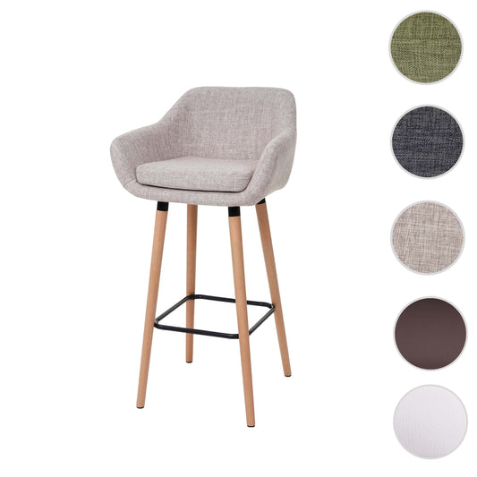 Cosmo Casa - Barkruk - Kruk - Stof textiel - Crèmegrijs