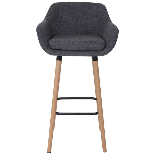 Cosmo Casa - Barkruk - Kruk - Stof textiel - Grijs