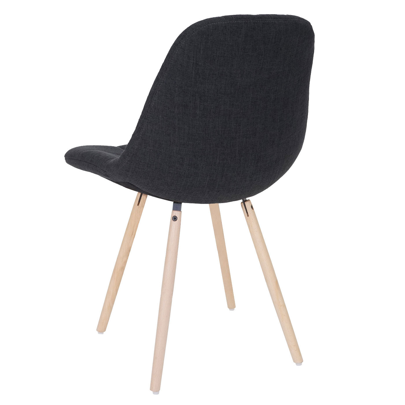 Cosmo Casa - Eetkamerstoel - Retro design - Stof/textiel - Donkergrijs