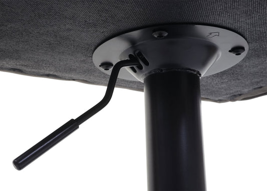 Cosmo Casa - Set van 2 Barkrukken - Counterkrukken - Imitatiesuède - Donkergrijs