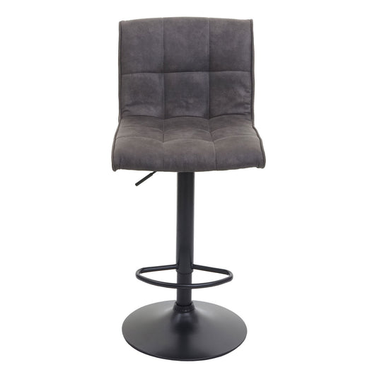 Cosmo Casa - Set van 2 Barkrukken - Counterkrukken - Imitatiesuède - Donkergrijs