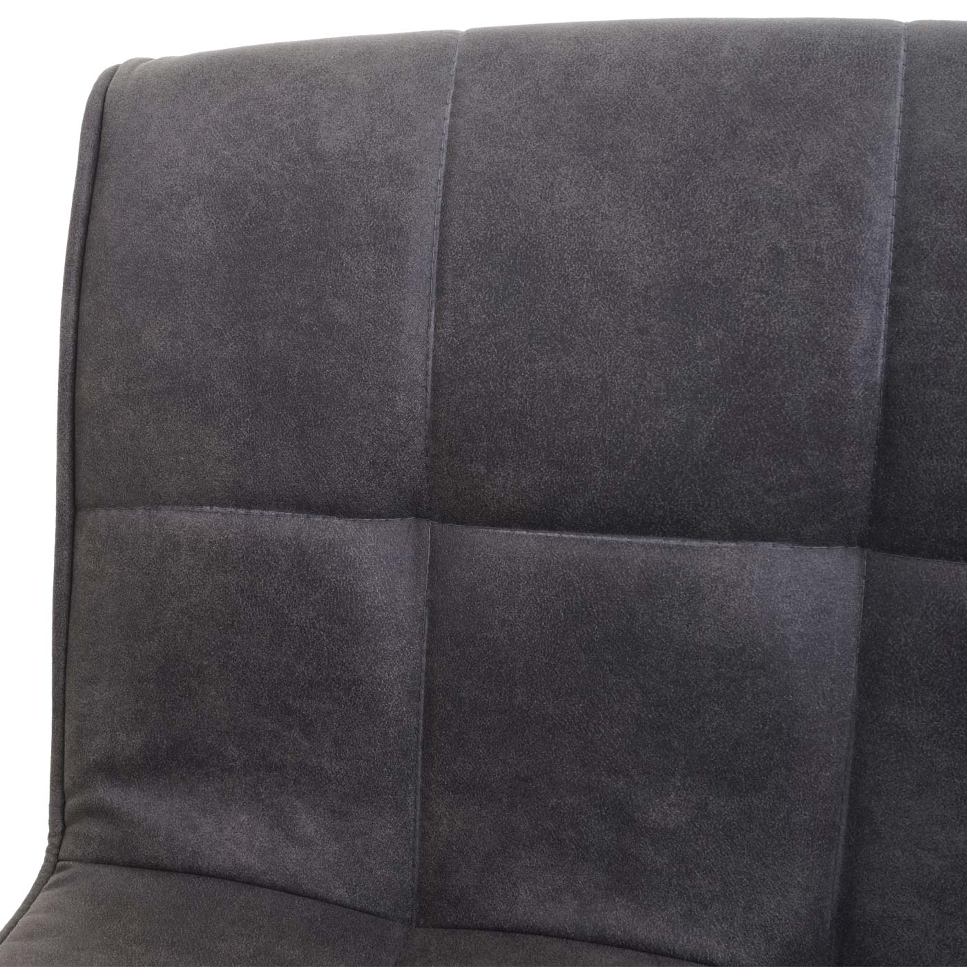 Cosmo Casa - Set van 2 Barkrukken - Counterkrukken - Imitatiesuède - Donkergrijs