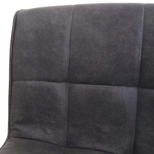 Cosmo Casa - Set van 2 Barkrukken - Counterkrukken - Imitatiesuède - Donkergrijs