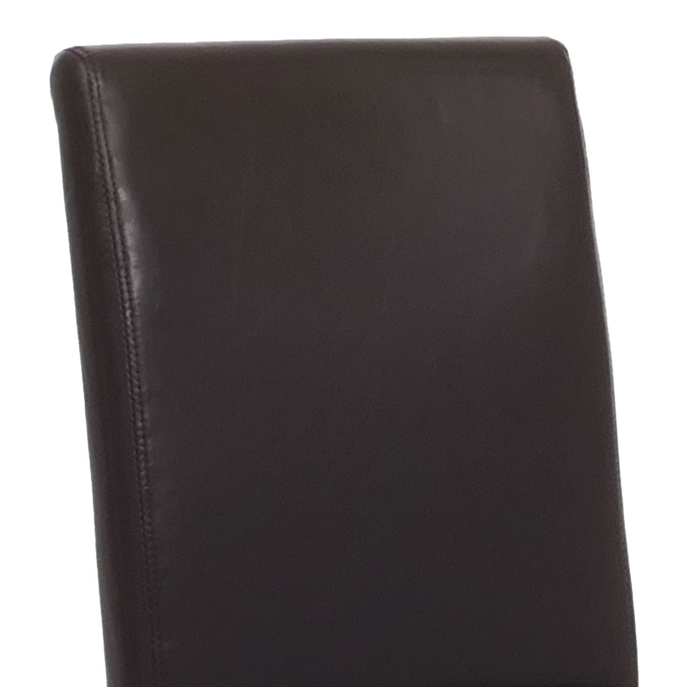 Cosmo Casa - Eetkamerstoel - Keukenstoel Littau - Leer - Bruin - Lichte Poten