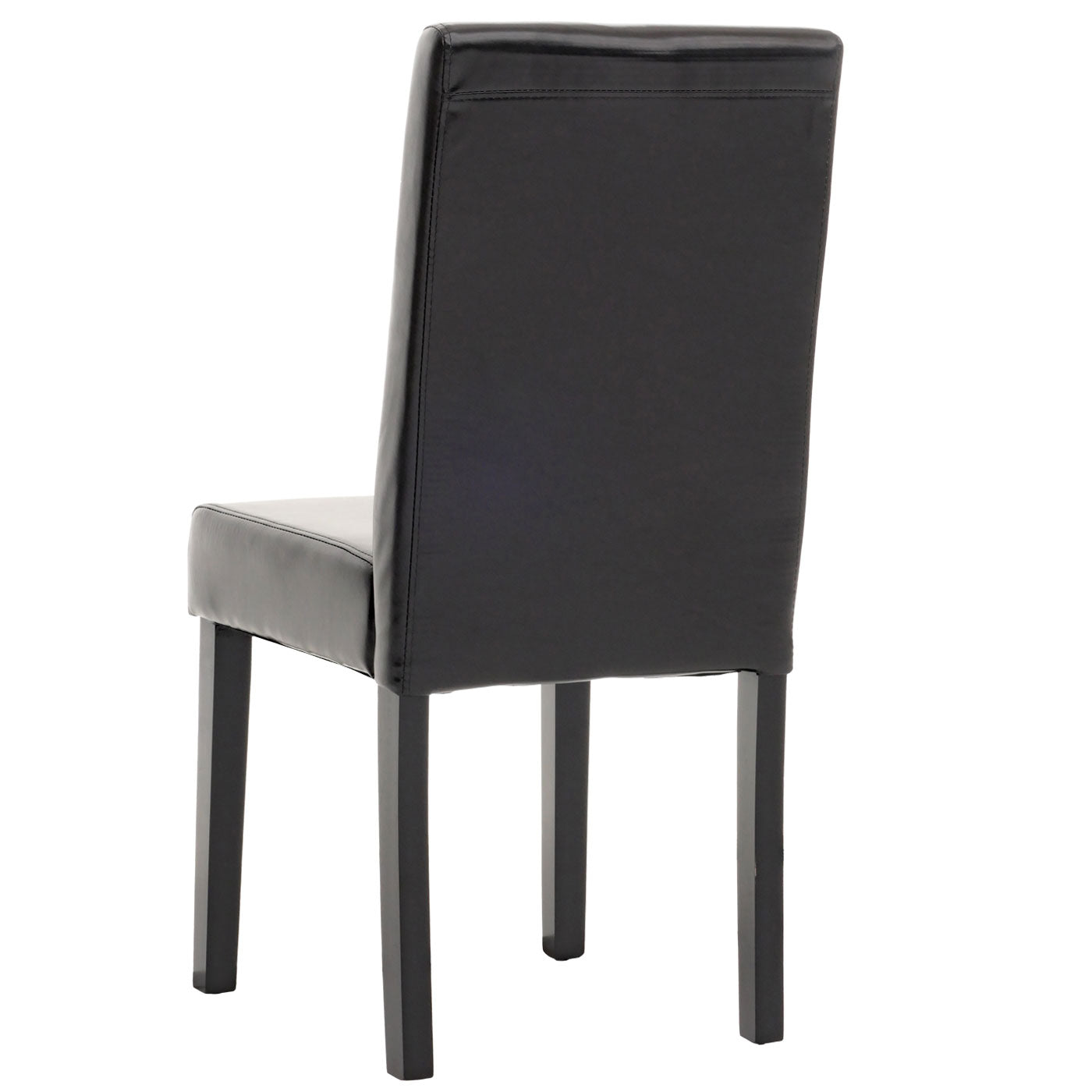 Cosmo Casa Littau eetkamerstoel, keukenstoel, leer ~ zwart, donkere poten