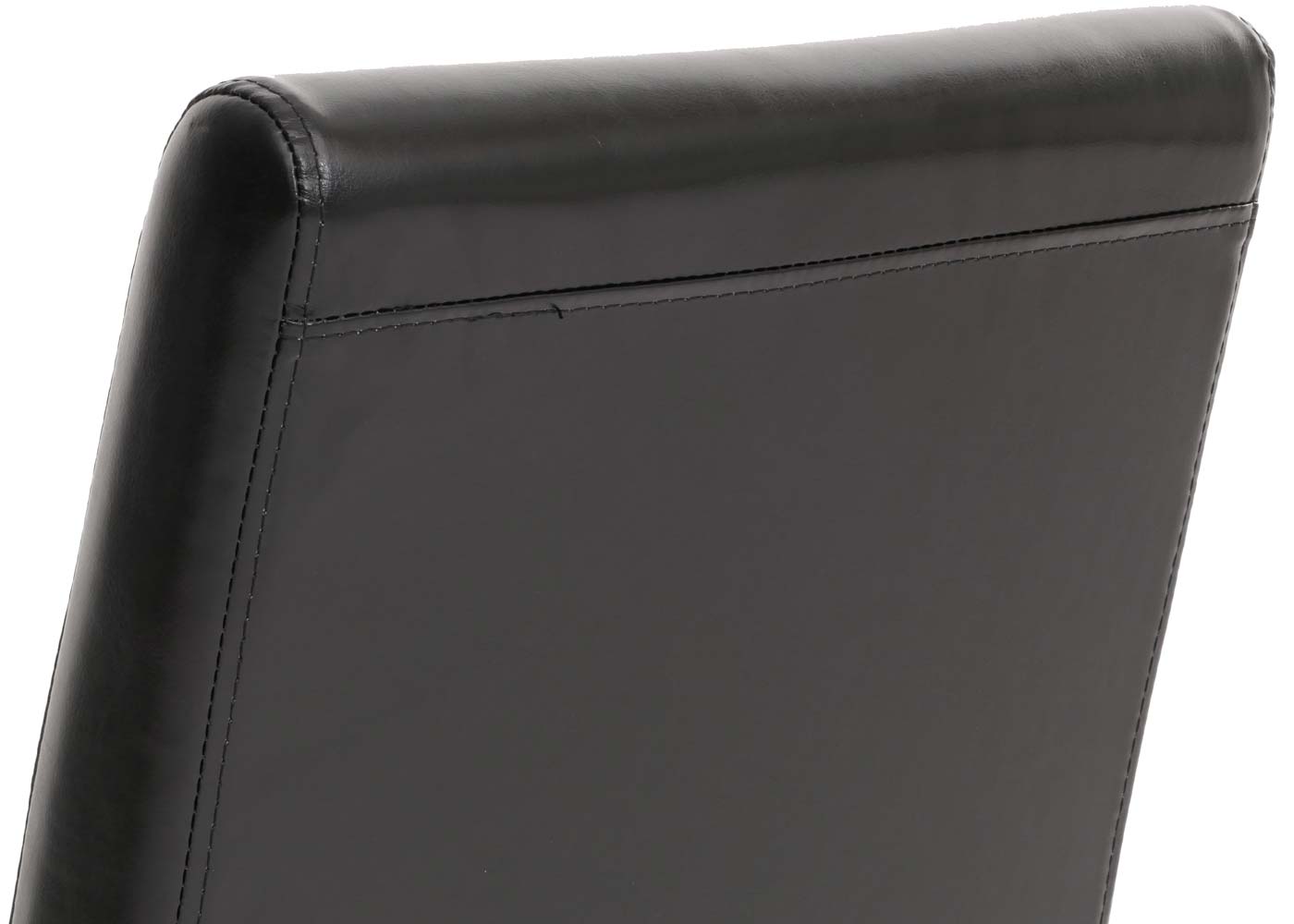 Cosmo Casa - Eetkamerstoel - Keukenstoel Littau - Imitatieleer - Zwart - Lichte Poten