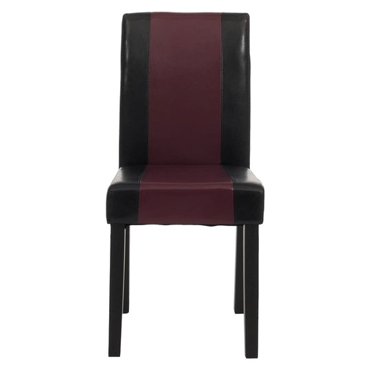 Cosmo Casa Littau eetkamerstoel, keukenstoel, imitatieleer ~ zwart/rood, donkere poten