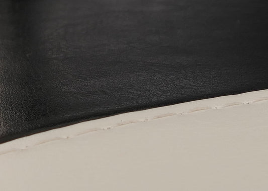 Cosmo Casa Littau eetkamerstoel, keukenstoel, imitatieleer ~ zwart/wit, donkere poten