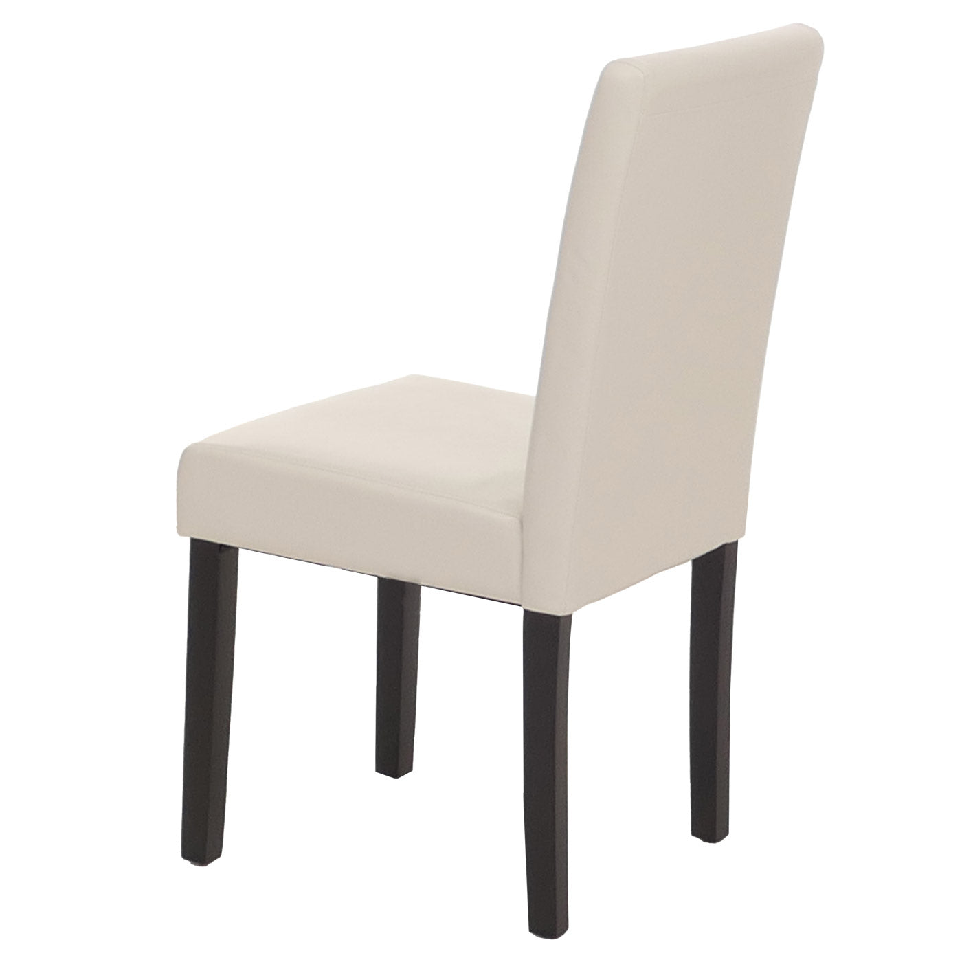 Cosmo Casa Littau eetkamerstoel, keukenstoel, imitatieleer ~ wit, donkere poten