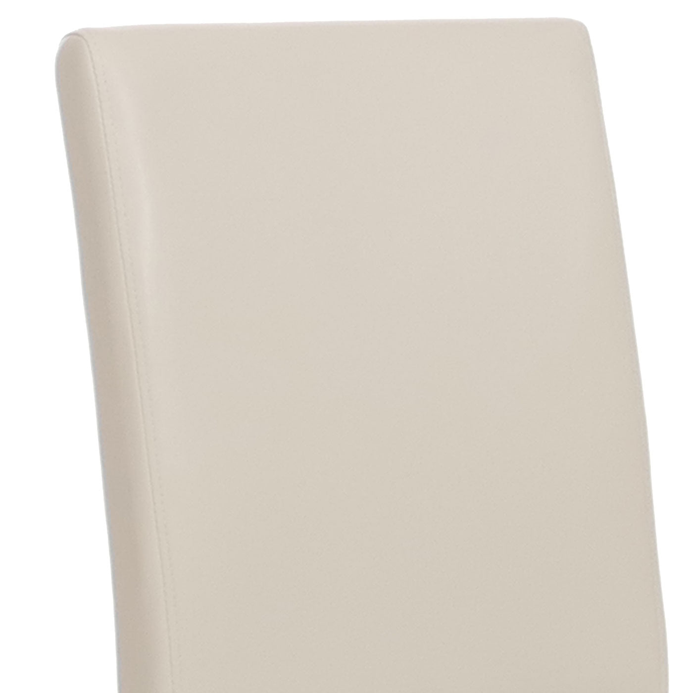 Cosmo Casa Littau eetkamerstoel, keukenstoel, imitatieleer ~ wit, lichte poten