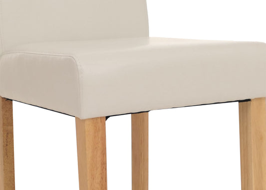 Cosmo Casa Littau eetkamerstoel, keukenstoel, imitatieleer ~ wit, lichte poten