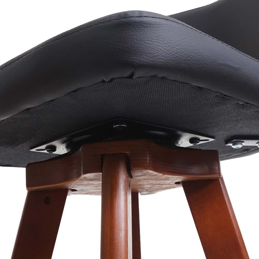 Cosmo Casa - Set van 2 barkrukken draaibaar - Tegenkruk barstoel - Hout kunstleer - Zwart