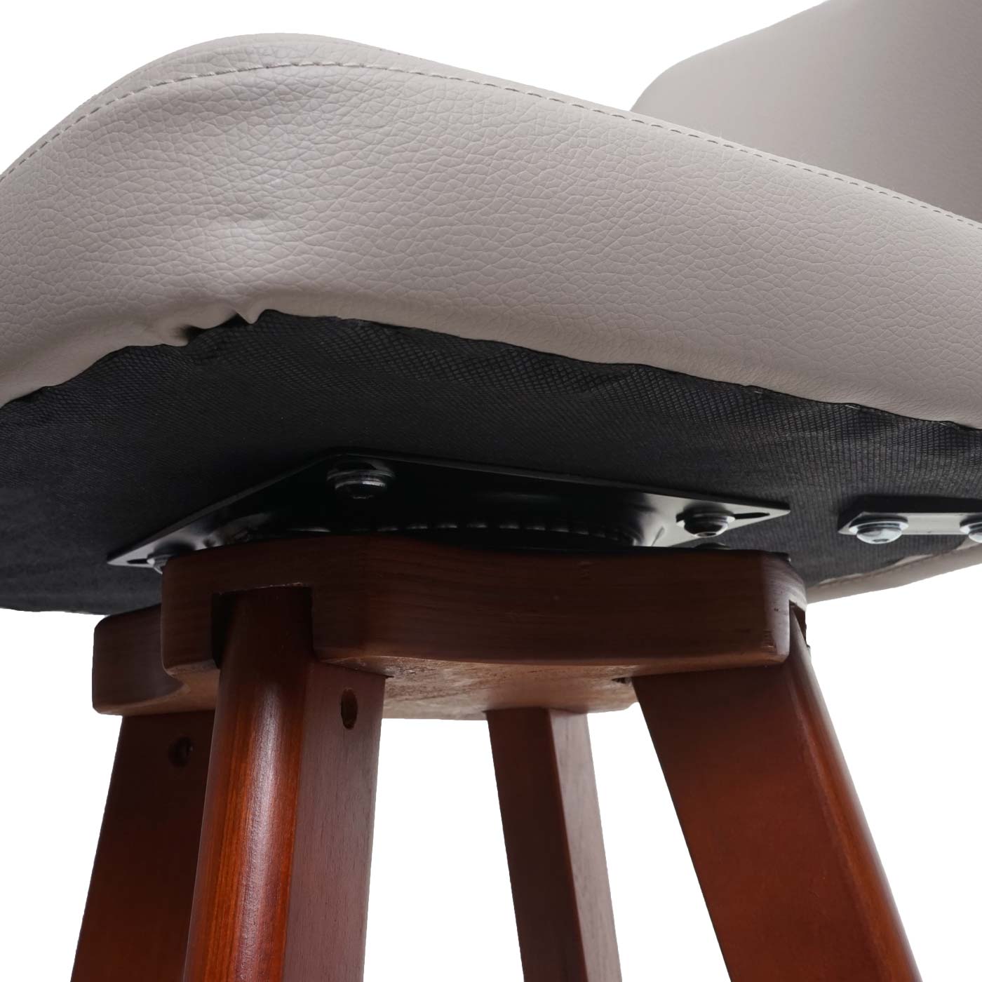 Cosmo Casa - Set van 2 barkrukken draaibaar - Tegenkruk barstoel - Hout kunstleer - Taupe