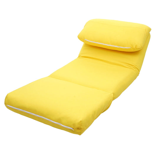 Cosmo Casa - Slaapfauteuil - Opklapbaar design - Stof/textiel - Geel