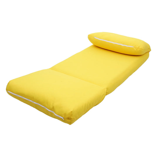 Cosmo Casa - Slaapfauteuil - Opklapbaar design - Stof/textiel - Geel