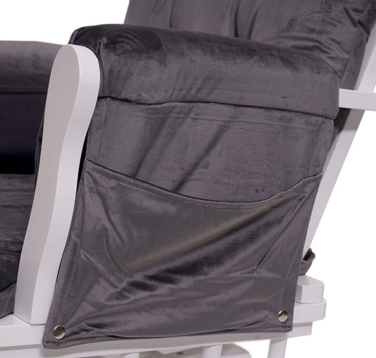 Cosmo Casa - Relaxstoel - Schommel - Fluweel - Grijs